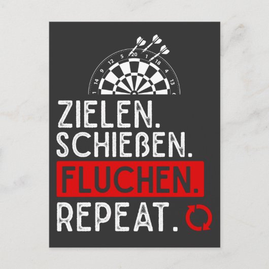 Lustiger Dart Spruch Dartscheibe Probleme Darts Mä Briefkaart (Voorkant)