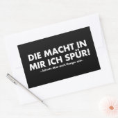 Lustiger Die Macht in mir Rechthoekige Sticker (Envelop)