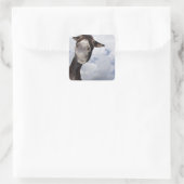 lustiger Esel Vierkante Sticker (Tas)