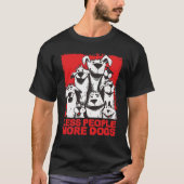 Lustiger Hunde Liebe Cartoon [00329] T-shirt (Voorkant)