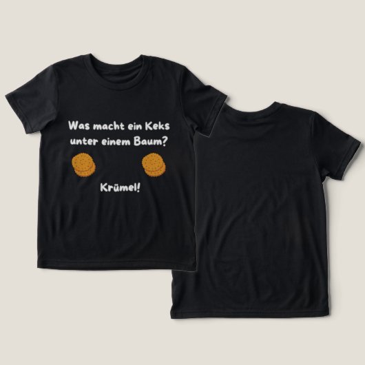 Lustiger Keks-Witz auf Deutsch – Für Kinder Tri-Blend Shirt (Ontwerp Voorkant & Achterkant)