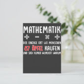 Lustiger Mathe Nerd Spruch Mathematik Schule Briefkaart (Staand voorkant)
