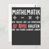 Lustiger Mathe Nerd Spruch Mathematik Schule Briefkaart (Voorkant / Achterkant)