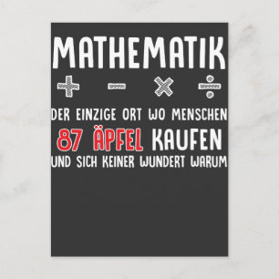 Lustiger Mathe Nerd Spruch Mathematik Schule Briefkaart