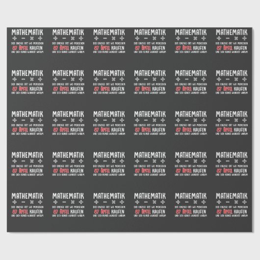 Lustiger Mathe Nerd Spruch Mathematik Schule Cadeaupapier (Vlak)