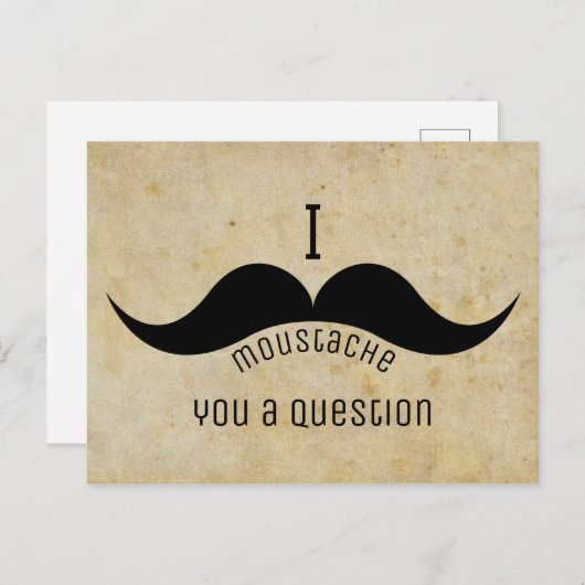 Lustiger Schnurrbart Briefkaart (Voorkant / Achterkant)