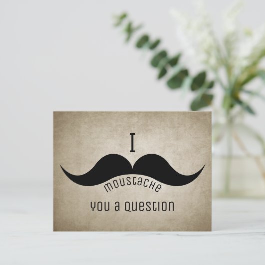 Lustiger Schnurrbart Briefkaart (Staand voorkant)