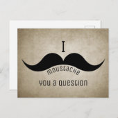 Lustiger Schnurrbart Briefkaart (Voorkant / Achterkant)