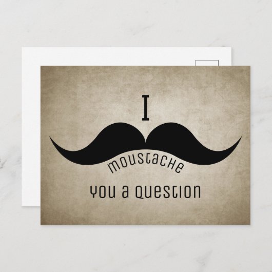 Lustiger Schnurrbart Briefkaart (Voorkant / Achterkant)