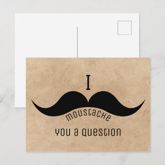 Lustiger Schnurrbart Briefkaart (Voorkant / Achterkant)