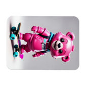 Lustiger Skater Bär Magneet (Horizontaal)