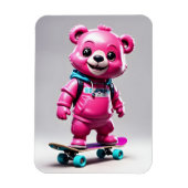 Lustiger Skater Bär Magneet (Verticaal)