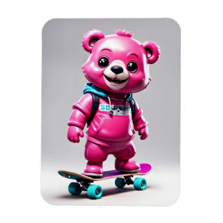Lustiger Skater Bär Magneet