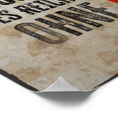 Lustiger Spruch über Arbeit und Kollegen Poster (Hoek)