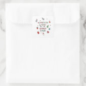 Lustiger Weihnachtsaufkleber Vierkante Sticker (Tas)