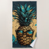 Lustiges Ananas Obst Strandlaken (Voorkant)