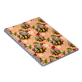 Lustiges Bienchen - zartes oranje Notizblock Plan Notitieboek (Rechterzijde)