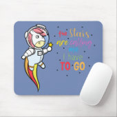 Lustiges Einhorn als Astronaut im Weltall Muismat (Met muis)