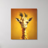 Lustiges Giraffenportrait Canvas Afdruk (Voorkant)