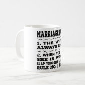 Lustiges Hochzeit Geschenk  Quadratische Wanduhr Koffiemok (Voorkant links)