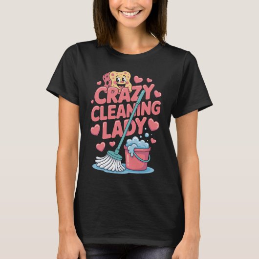 Lustiges Putzfrau T-Shirt (Voorkant)