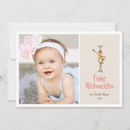 Lustiges Ren-Feiertags-Foto-Gruß