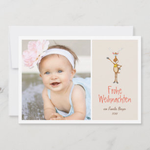 Lustiges Ren-Feiertags-Foto-Gruß