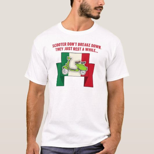 Lustiges Roller Dont break down mit Italien Flagge T-shirt (Voorkant)
