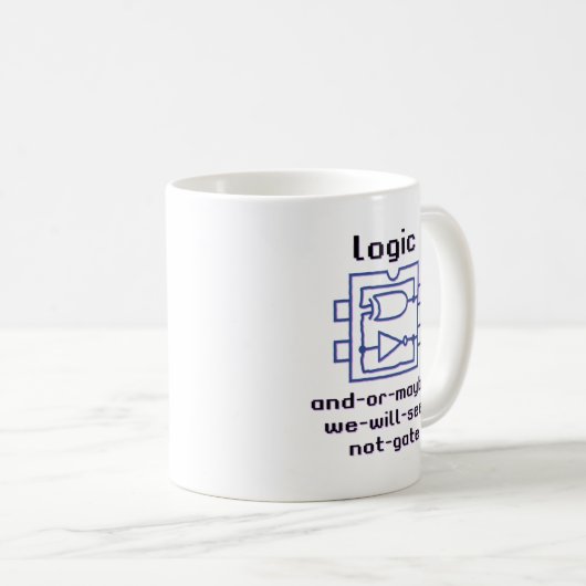Lustiges Spaß Logikgatter mit boolescher Funktion  Koffiemok (Voorkant rechts)