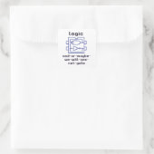 Lustiges Spaß Logikgatter mit boolescher Funktion Vierkante Sticker (Tas)