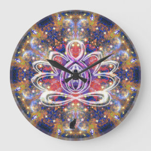 Lustrous Zen Lotus Clock Grote Klok