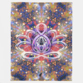 Lustrous Zen Lotus Fleece Deken (Voorkant)