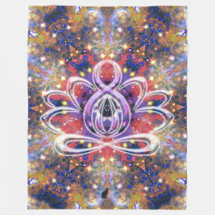 Lustrous Zen Lotus Fleece Deken