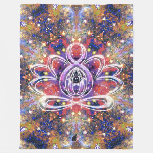 Lustrous Zen Lotus Fleece Deken (Voorkant)