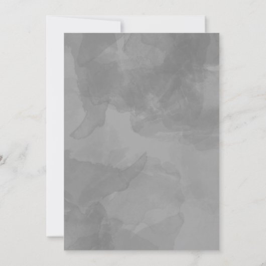 Lustrous Zilver, Blauw Azure Dreams Dinner Menu Kaart (Achterkant)