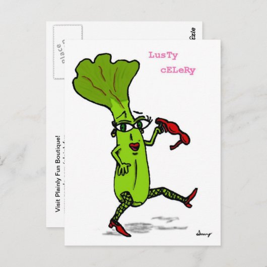 Lusty Celery Briefkaart (Voorkant / Achterkant)