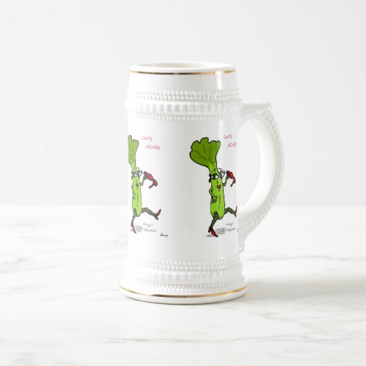 Lusty Celery Stein Bierpul (Voorkant rechts)