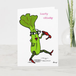 Lusty Celery Wenskaart Kaart