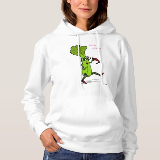 Lusty Celery Womens Hooded Sweatshirt (Voorkant)