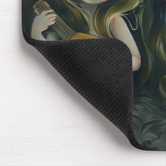 Lute en Lyre gothische fee Mousepad Muismat (Hoek)