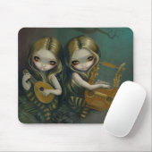 Lute en Lyre gothische fee Mousepad Muismat (Met muis)