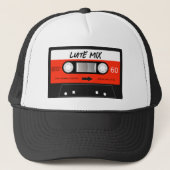Lute Mixtapeband Retro Rood  Cassettebandje Trucker Pet (Voorkant)