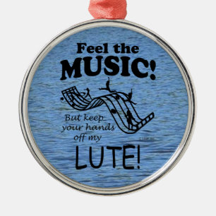 Lute voelt de muziek metalen ornament