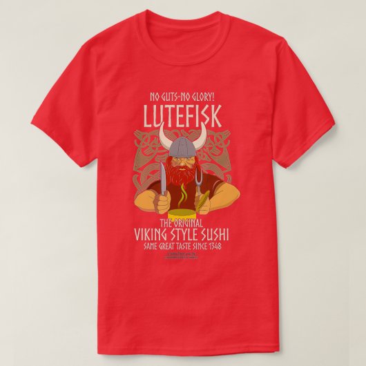 Lutefisk Design Original Viking Sushi Funny Lutefi T-shirt (Design voorkant)