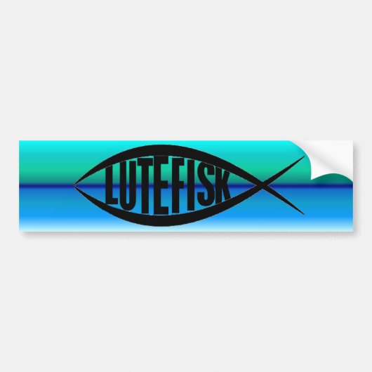 LUTEFISK EMBLEM BUMPERSTICKER (Voorkant)