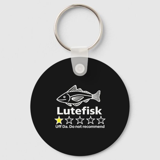 Lutefisk Highly Recommend Funny For Men Women  Sleutelhanger (Voorkant)
