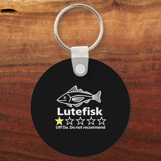 Lutefisk Highly Recommend Funny For Men Women  Sleutelhanger (Voorkant)