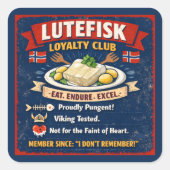 Lutefisk Loyalty Club Norwegian Stickers (Voorkant)