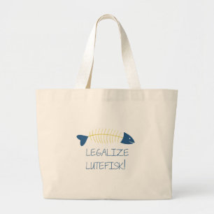 Lutefisk vissen grote tote bag