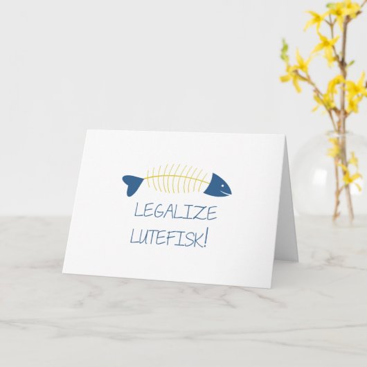 Lutefisk vissen kaart (Gele Bloem)